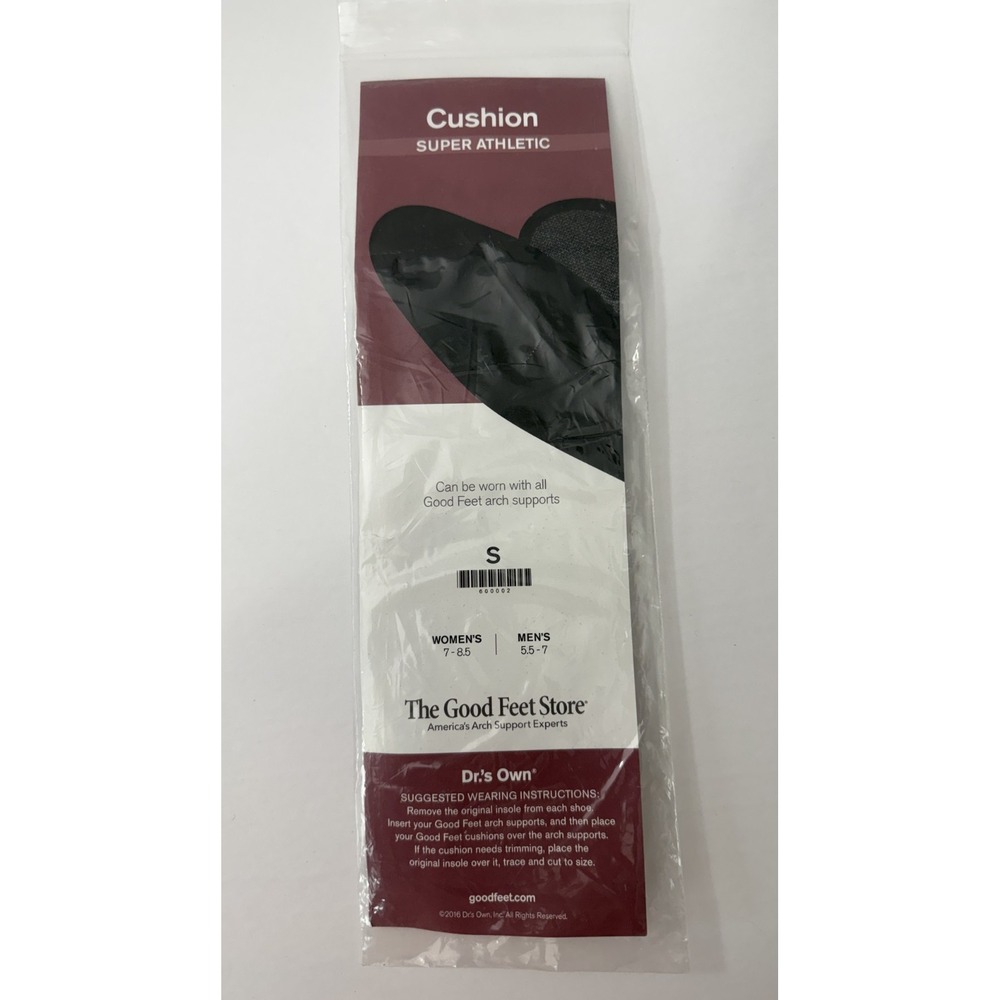 THE GOOD FEET STORE Cushion Super Athletic Insoles M 5.5-7/W 7-8.5 Small